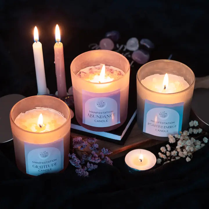 White Sage Cleansing Candle – Clear Quartz & Serenity ✨🌿