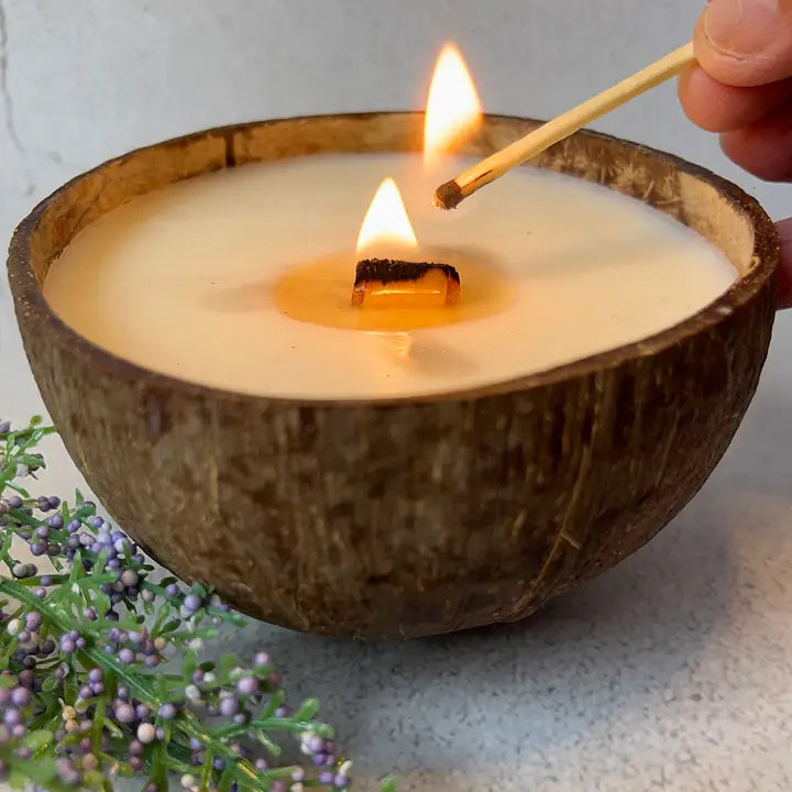 Coconut Shell Candle β Tropical Serenity & Relaxation ποΈβ¨