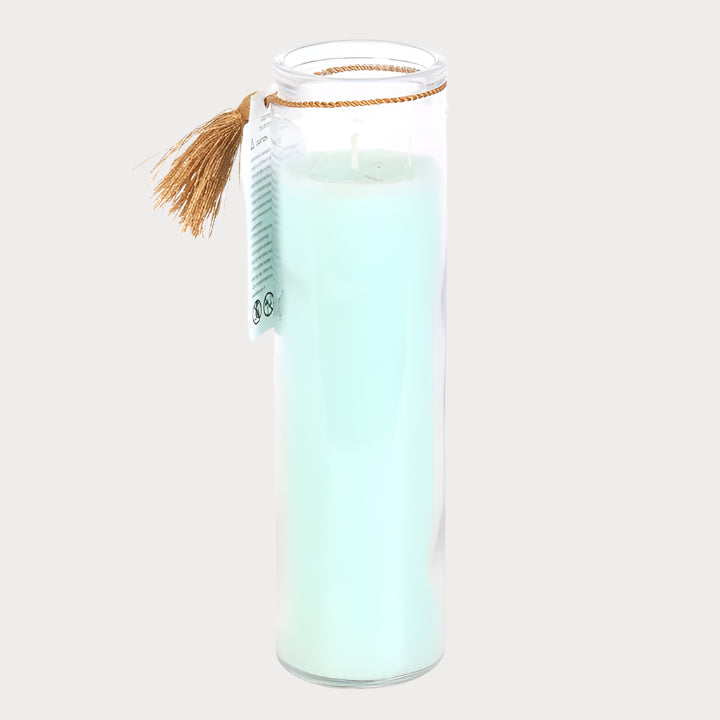 White Sage Tube Candle with Clear Quartz Crystals – Clear Your Mind, Manifest Your Best Life