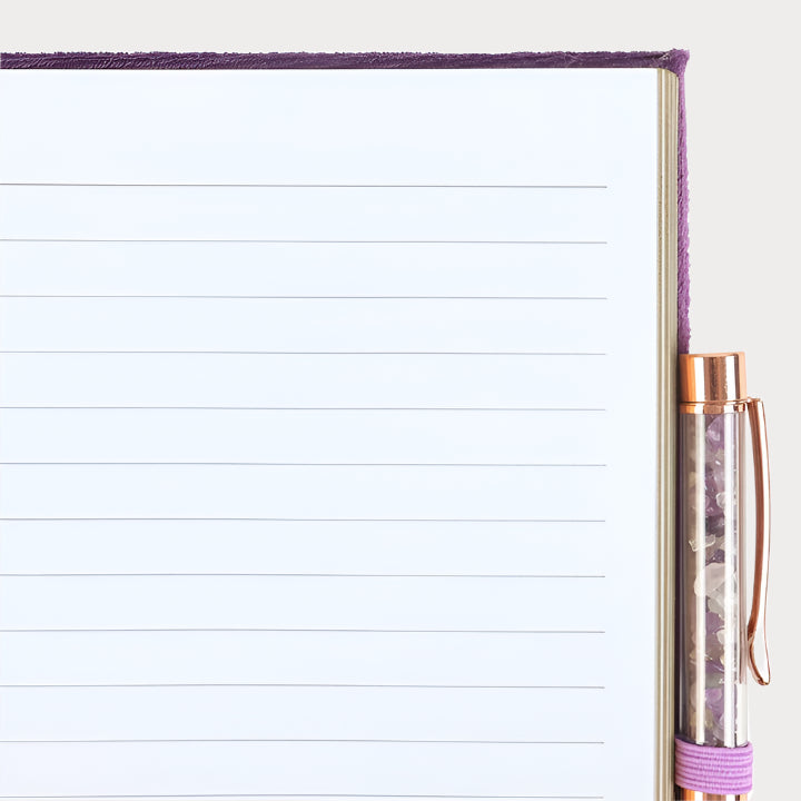 📚 Book of Spells Journal with Amethyst Crystal Pen – Write with Intention, Channel with Clarity