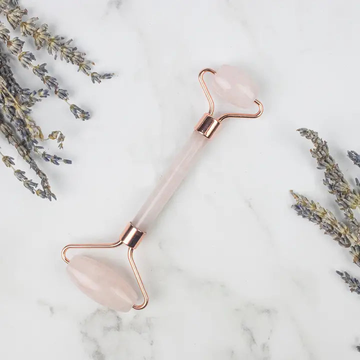 Rose Quartz Facial Roller – Radiance & Renewal ✨🌿