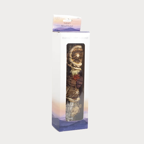 π₯ 9in Ritual Smudge Wand β Rosemary, Palo Santo & Red Jasper