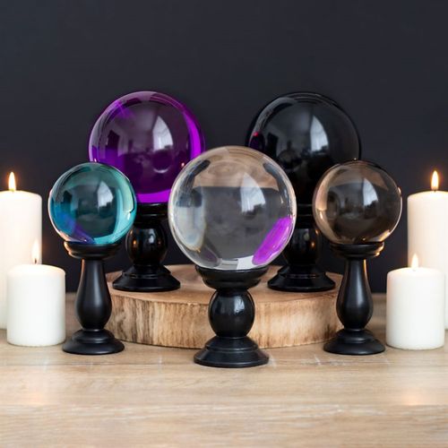 Large Clear Crystal Ball on Stand ā Divination & Mystical Decor