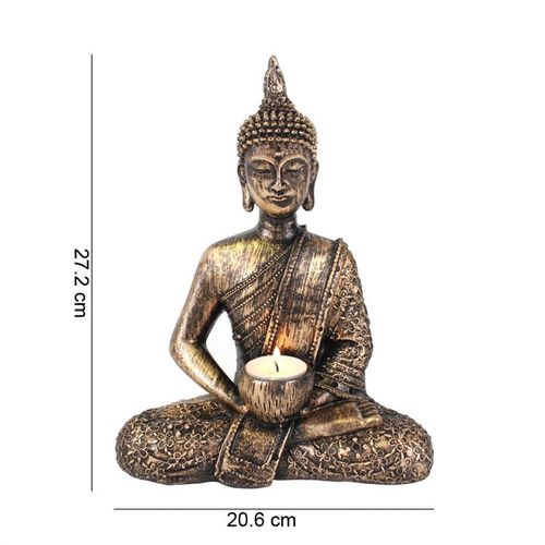 Sitting Thai Buddha Tealight Holder for Tranquil Spaces