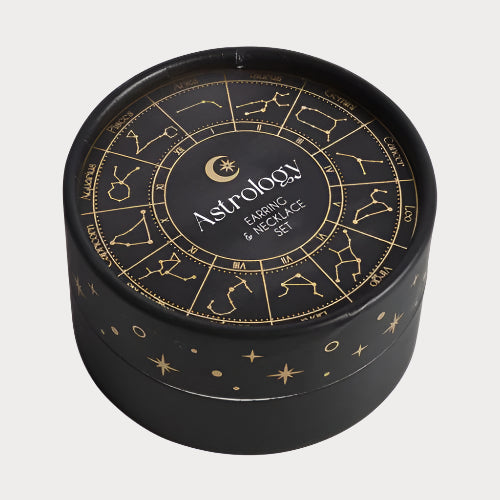 Astrology Wheel Earring & Necklace Set – Wear the Cosmos