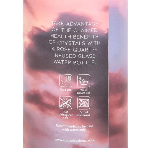 Rose Quartz “Create My Own Reality” Crystal Water Bottle