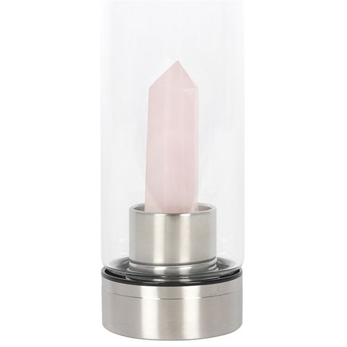 ๐ธ Rose Quartz Purifying Glass Water Bottle โ Drink in Love & Balance