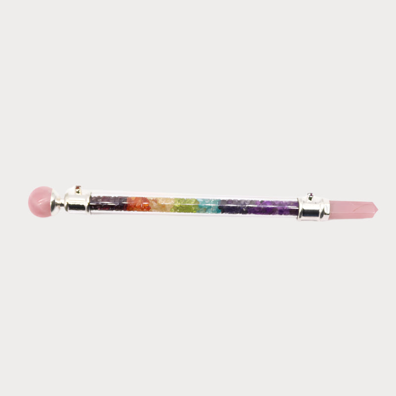 ๐ 7 Chakra Crystal Healing Wand โ Rose Quartz