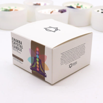 π Large Chakra Crystal Candle β Seven Chakra Harmony