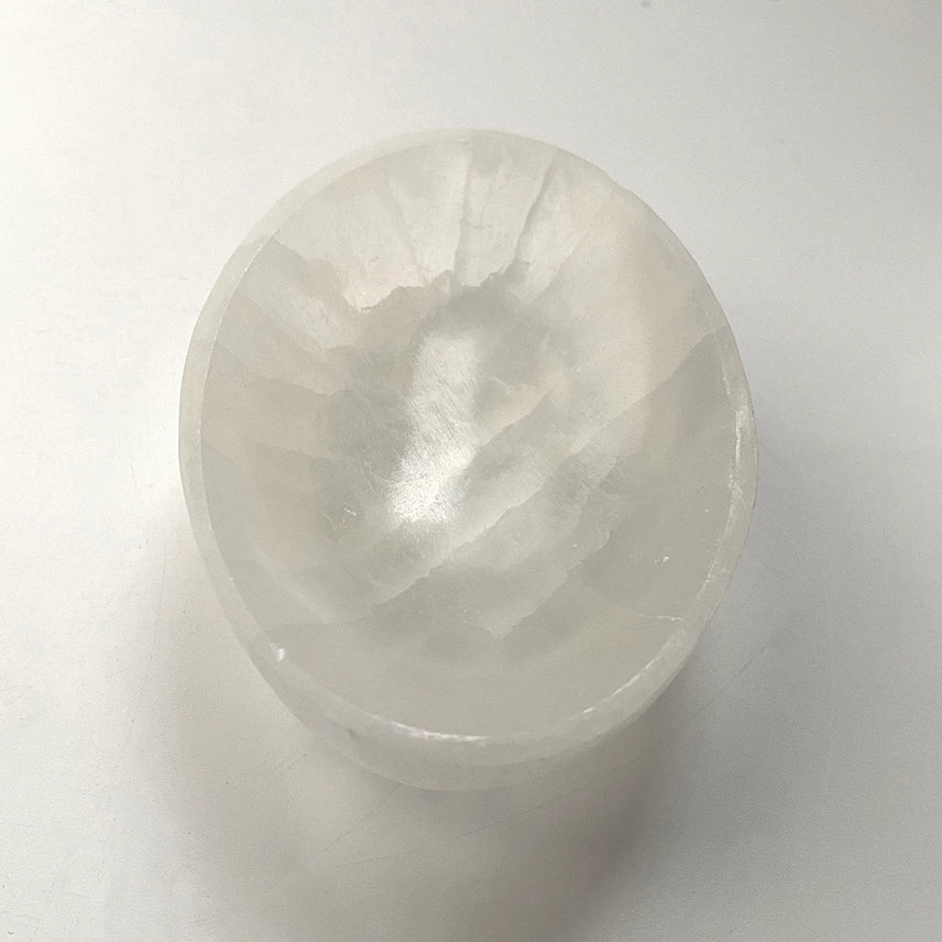 Selenite Bowl, Oval, 10cm