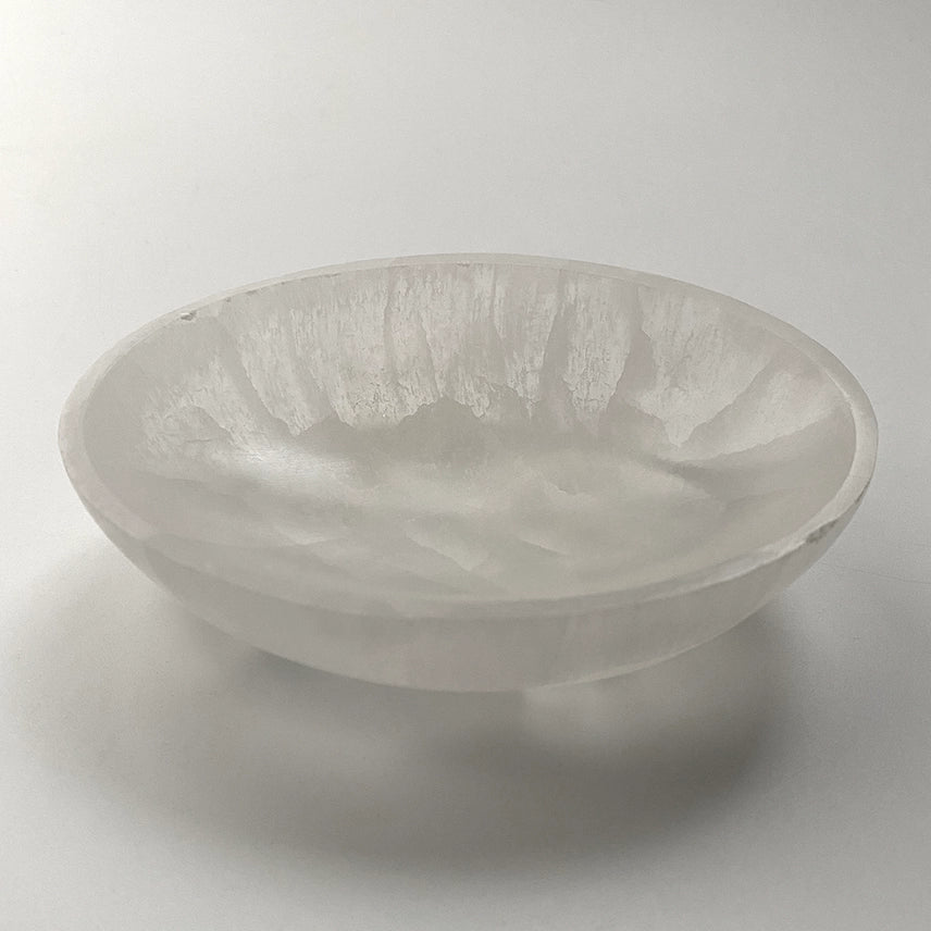 Selenite Bowl, Oval, 10cm