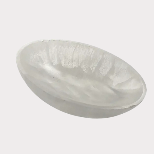 Selenite Bowl, Oval, 10cm