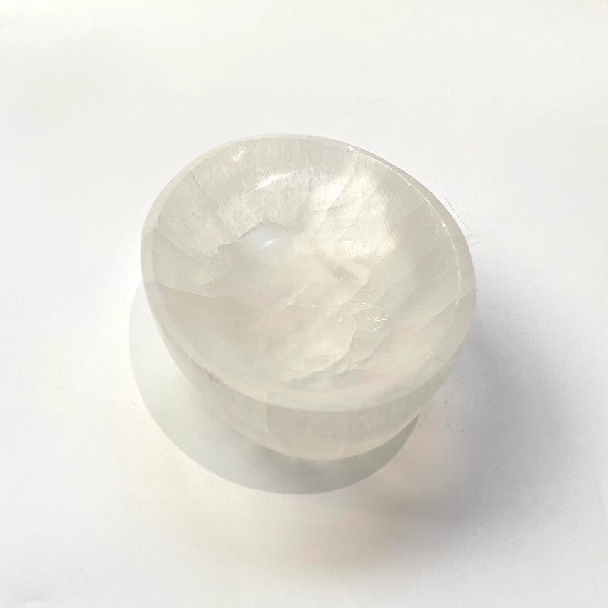 Selenite Bowl, Oval, 10cm