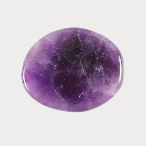 Stay Calm Amethyst Crystal Palm Stone