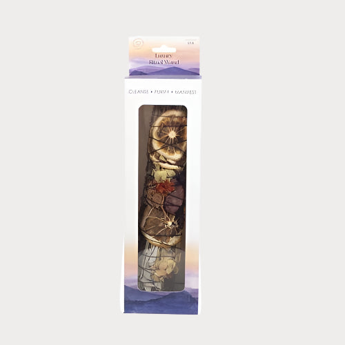 🔥 9in Ritual Smudge Wand – Rosemary, Palo Santo & Red Jasper