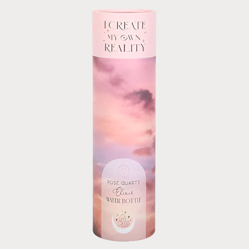 Rose Quartz “Create My Own Reality” Crystal Water Bottle