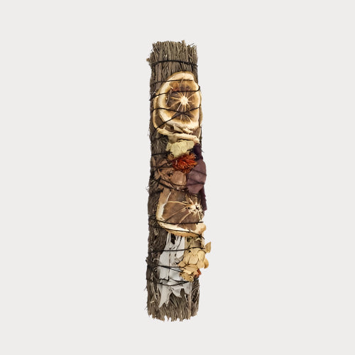 🔥 9in Ritual Smudge Wand – Rosemary, Palo Santo & Red Jasper