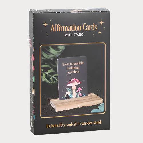 Woodland Affirmation Cards with Wooden Stand – Start Your Day with Magic