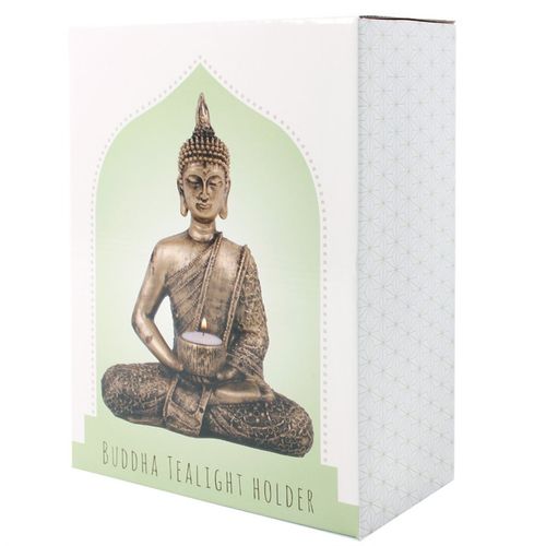 Sitting Thai Buddha Tealight Holder for Tranquil Spaces