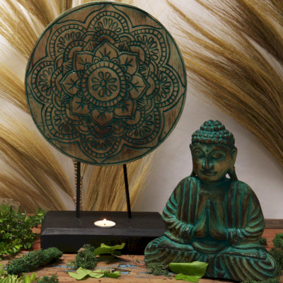 🌿 Buddha Feng Shui Set – Green (Buddha Knot Design) 🌿