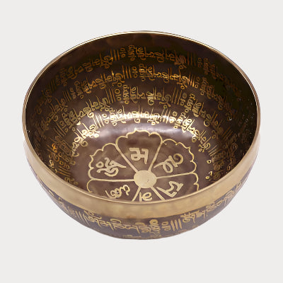 🌿 Tibetan Healing Engraved Bowl – Mantra (16cm) 🌿